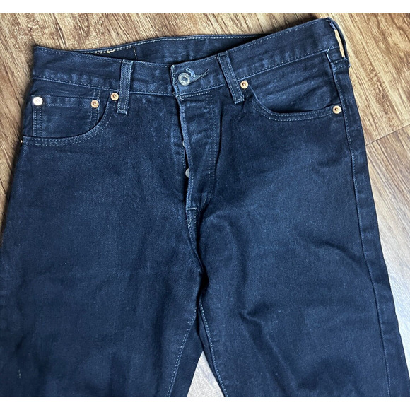 Levis 501 Jeans Men's 30 x 31 Dark Denim Wash Button Fly Straight Leg LOT/2 - Picture 13 of 16